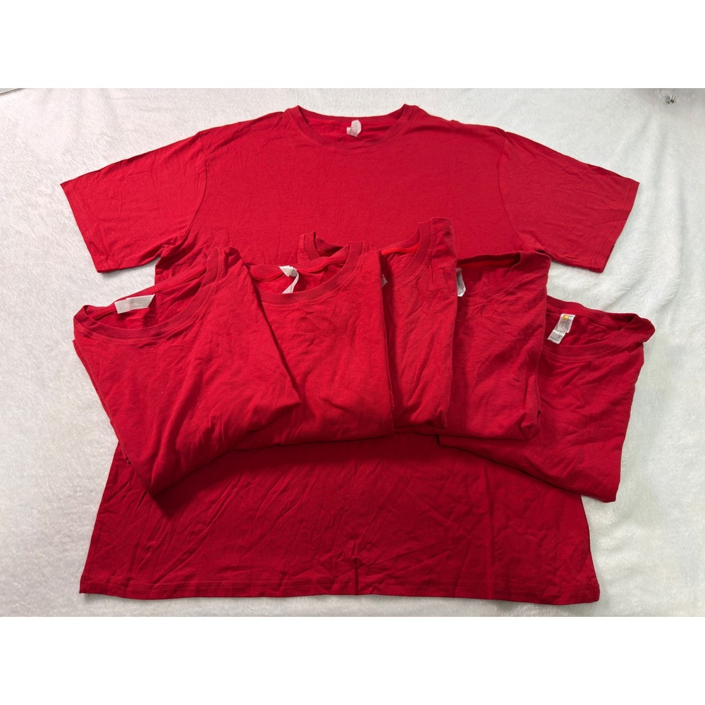 Royal Avalon SunRay UV Protection‎ Red T-Shirt Lot of 6 Mens Large Cotton Bamboo